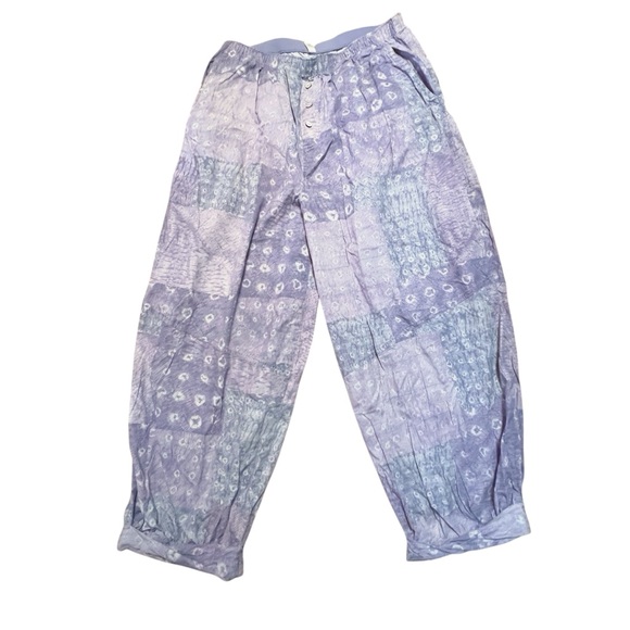 Free People Other - Free People Lavender Patchwork Pajama Bottoms M